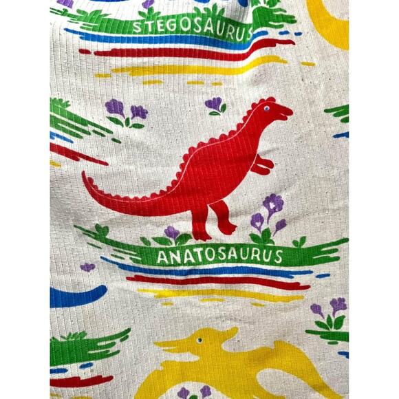 Sears Queen Size Tough Cord Blanket Background Play Area dinosaurs throw play - Picture 4 of 9